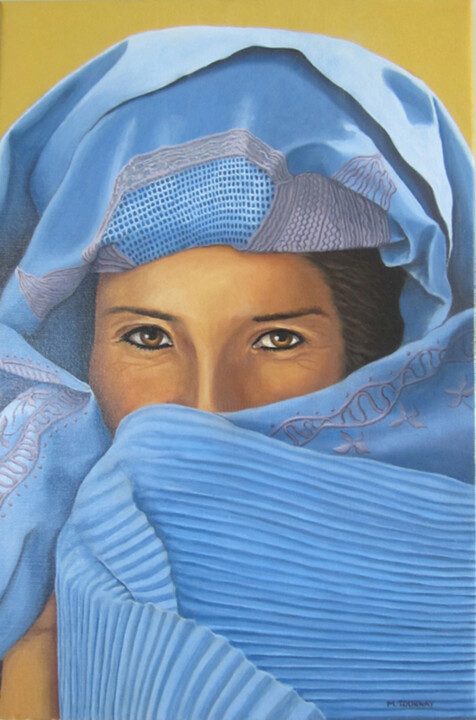 Afghane Schilderij, 35,4x23,6 in