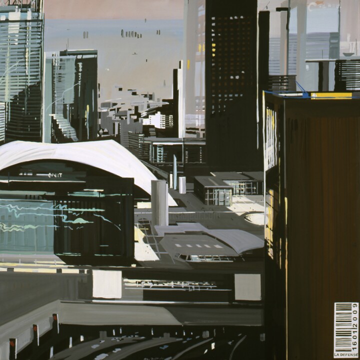 N°2 - Le CNIT, les tours et le parvis depuis la tour 2000 Painting, 59.1x59.1 in