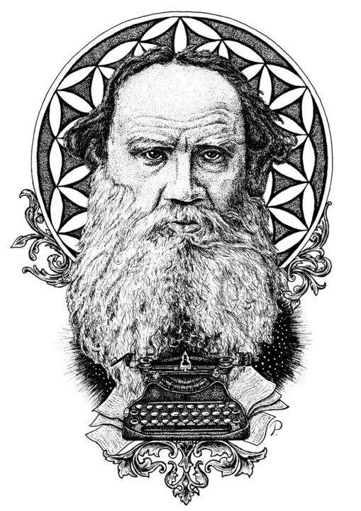 Толстой 图画, 11.8x8.3 in