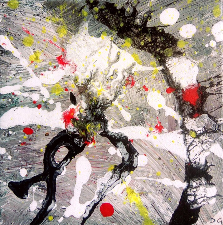 Painting titled "Titanium - Abstract…" by Davidian Gotis Abstraction Abstraite, Original Artwork, Acrylic