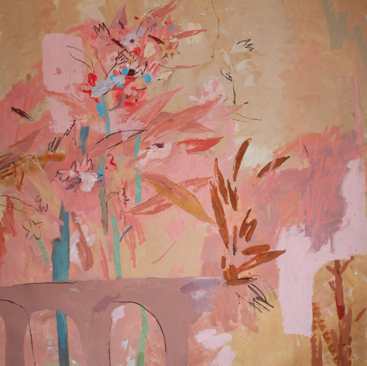 绘画 标题为“Terracotta Flower” 由Glib Franko, 原创艺术品, 油