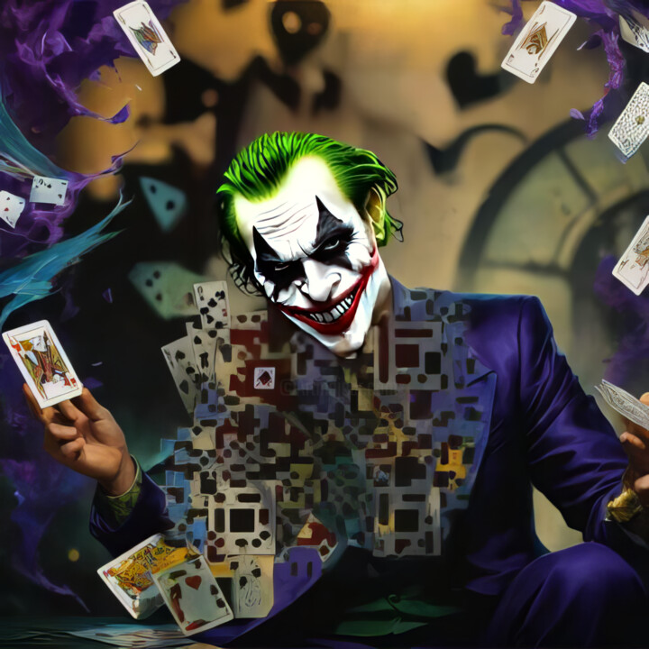 绘画 标题为“Joker( with augment…” 由Patrick Osinski, 原创艺术品, 丙烯