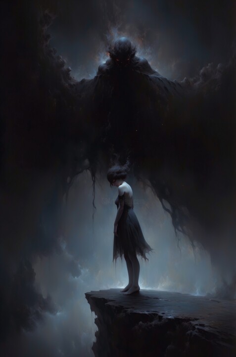 Digitale Kunst getiteld "Fear and fearlessne…" door Alexander Mats, Origineel Kunstwerk, 2D Digital Work