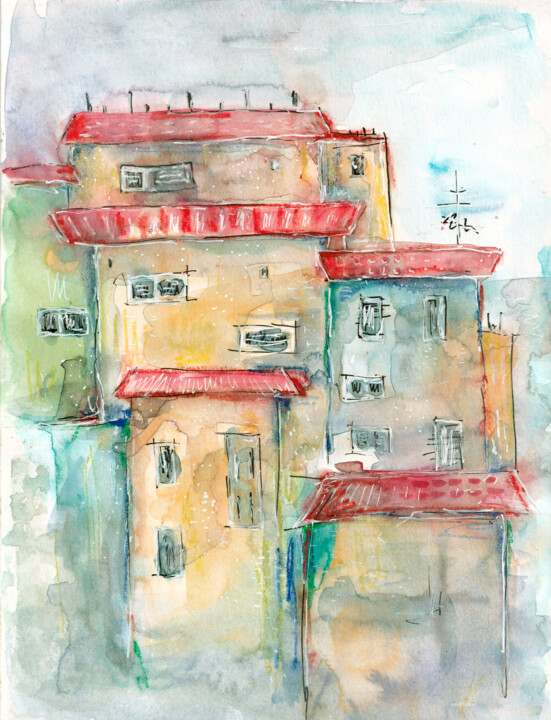 City Drawing, 10.2x7.9 in