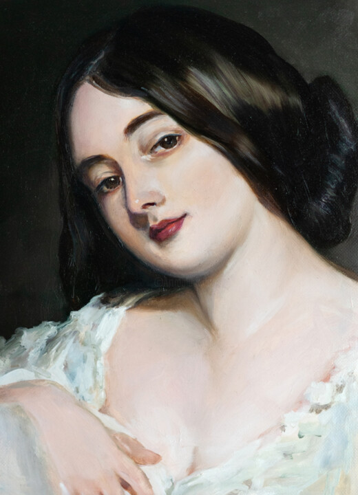 Painting titled "Copy of Portrait" by Alena Root, Original Artwork, Oil