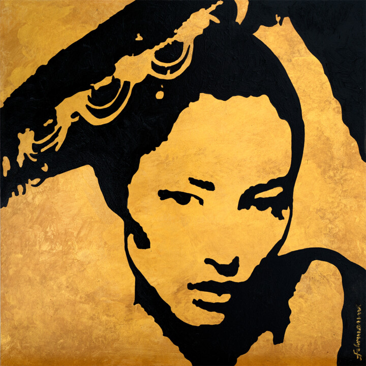 Woman, № 1 | Original Gemälde Acryl auf Leinwand 绘画, 19.7x19.7 in
