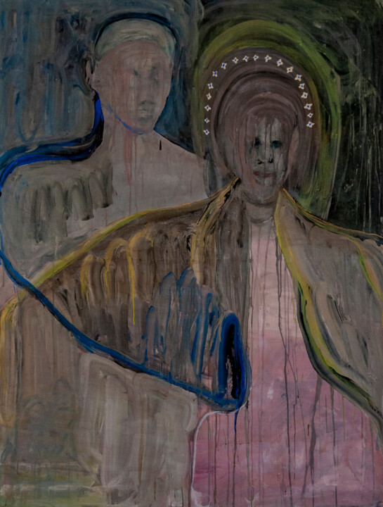 Painting titled ""untitled l"" by Marc E. Des Rosiers, Original Artwork, Acrylic Mounted on Wood Stretcher frame