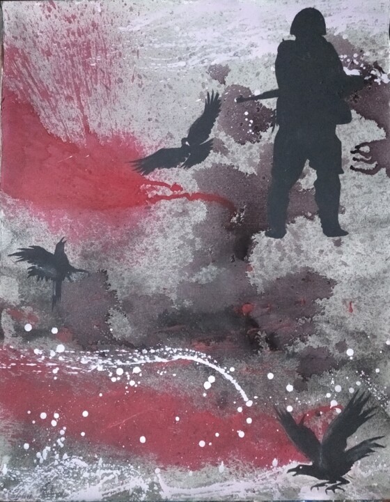 Серия "Черный ворон" 3 绘画, 39.4x31.5 in