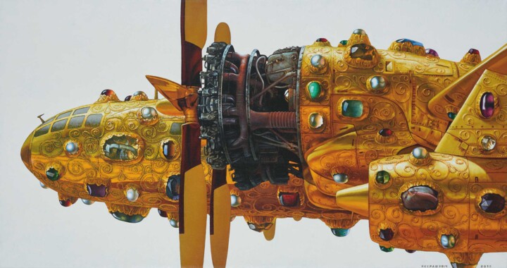 Golden angel 绘画, 35.4x68.9 in