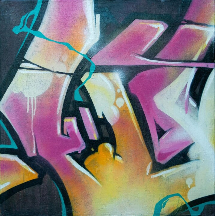 JU Graffiti 绘画, 31.5x31.5 in