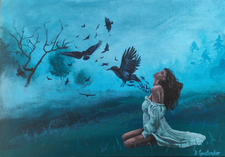 Flight of Transformation Pittura, 11,8x15,8 in