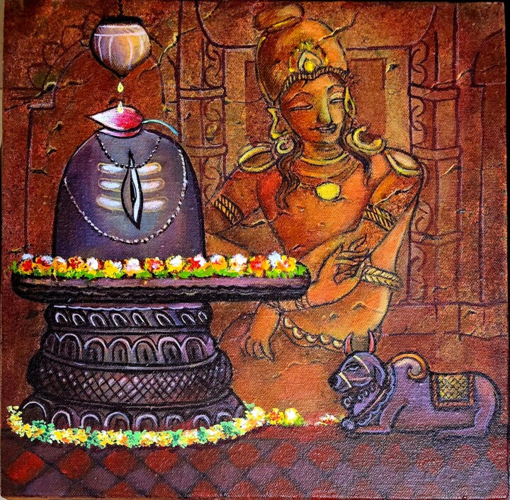 Painting titled "Sprituality" by Sangita Agarwal, Original Artwork, Acrylic