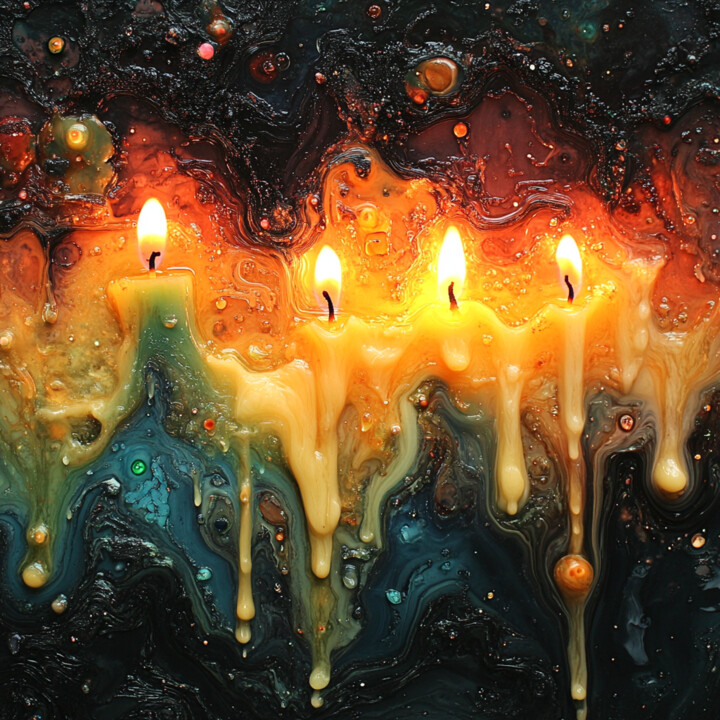 Digital Arts titled "Candle Artwork" by Hannah Cooper, Original Artwork, AI generated image