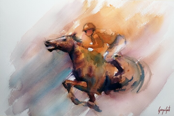 the horse race 47 Картина, 13,8x20,9 in