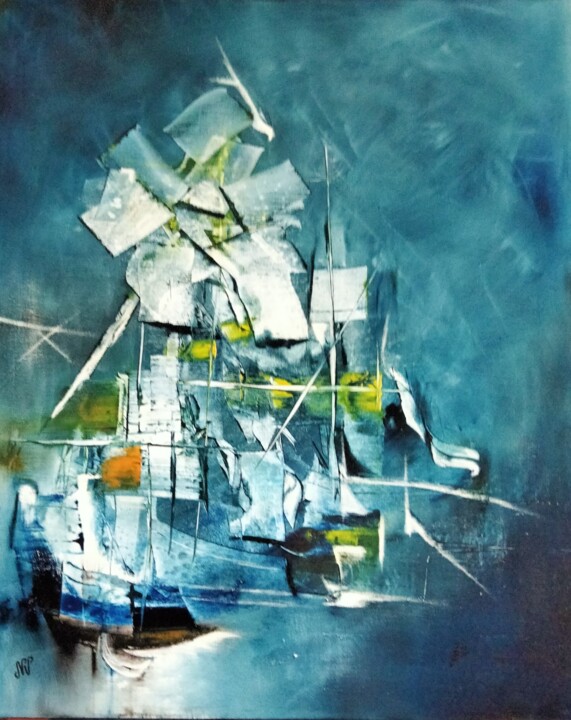 LE BATEAU 绘画, 25.6x21.7 in