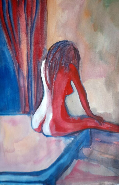 Before sleeping 绘画, 16.5x11.7 in