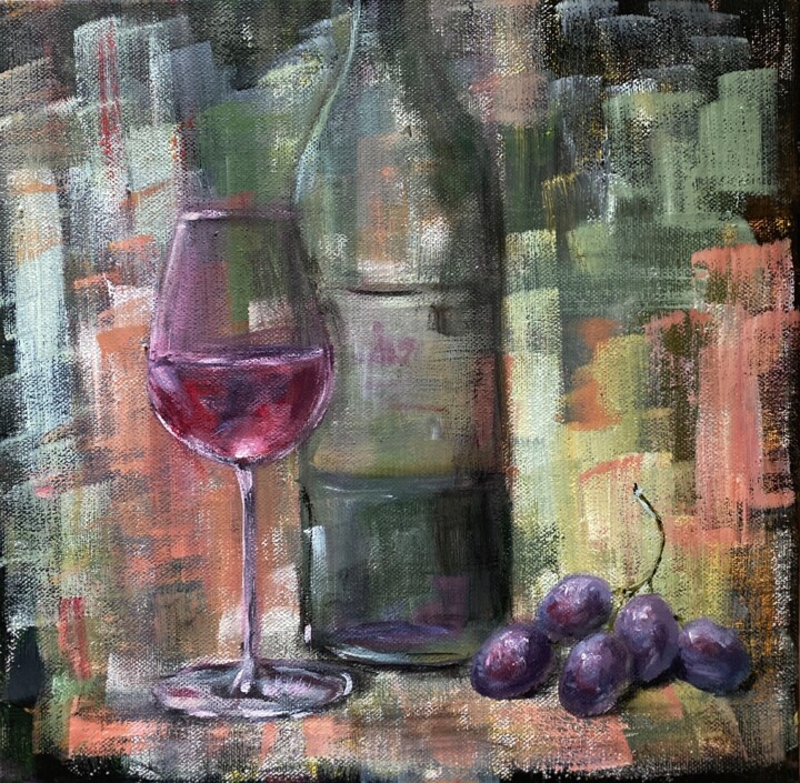 The Essence of Wine 绘画, 11.8x11.8 in