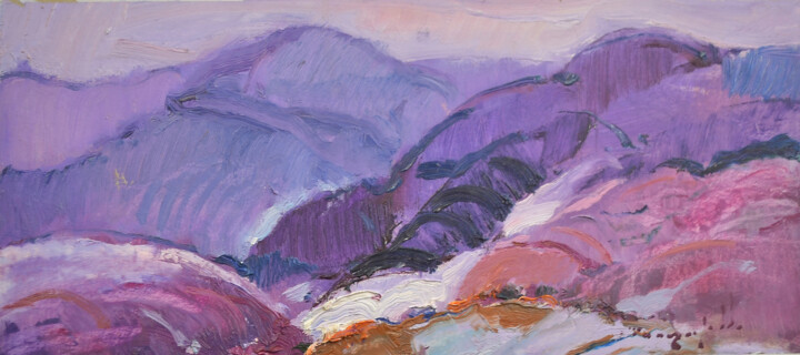 Purple Mountains Tablo, 7,9x18,3 in