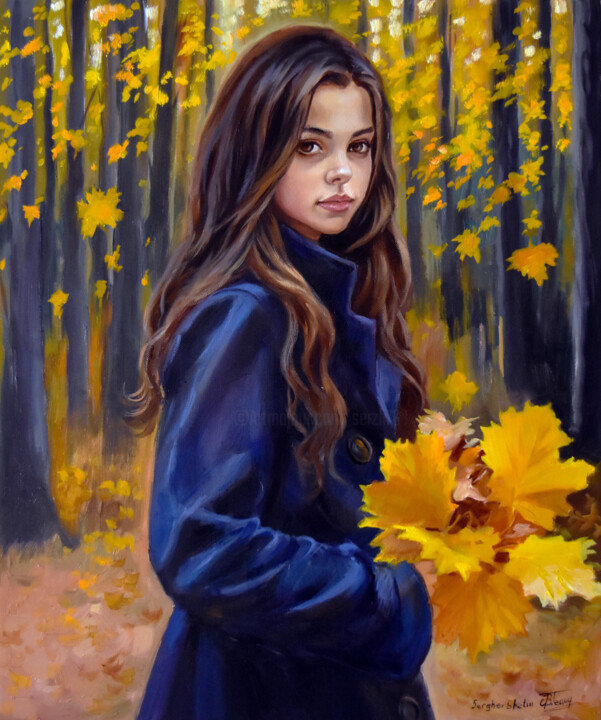The autumn portrait II 绘画, 23.6x19.7 in