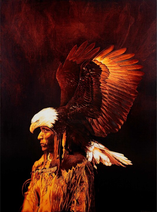 Eagle 绘画, 78.7x59.1 in