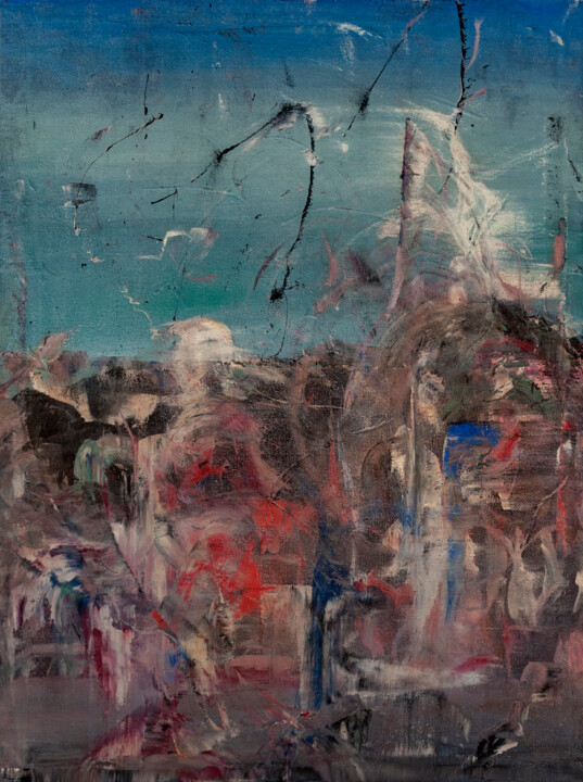 Painting titled ""end of summer"" by Marc E. Des Rosiers, Original Artwork, Acrylic Mounted on Wood Stretcher frame
