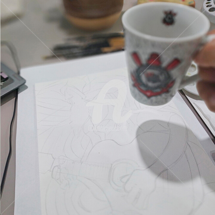 Steps of the making of the work