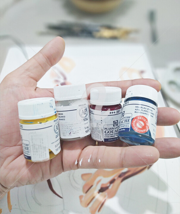 Steps of the making of the work