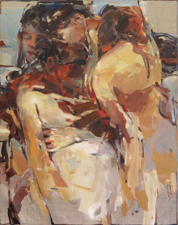 The Readers #2 Pittura, 26,8x21,7 in
