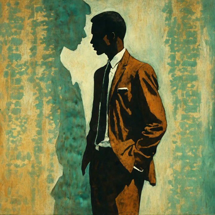 Peinture intitulée "The duality of iden…" par Jan Keteleer, Œuvre d'art originale, Peinture numérique Monté sur Panneau de b…