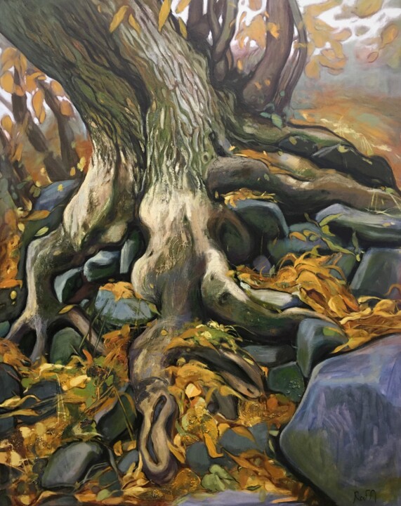 ''The end of autumn'' 绘画, 39.4x31.5 in
