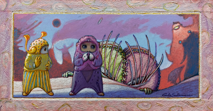 I'M COMING Pittura, 10,6x20,5 in