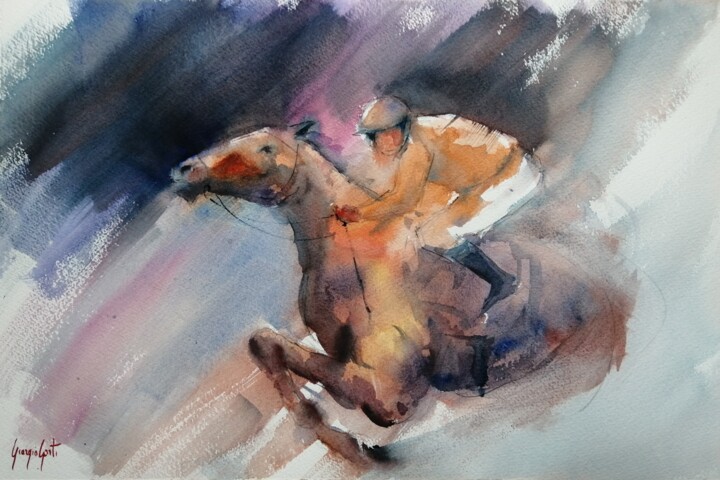 the horse race 48 Schilderij, 13,8x20,9 in