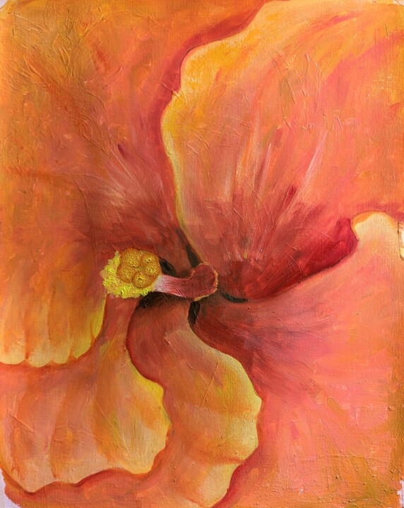 Deep inside lily Pittura, 16,1x13 in