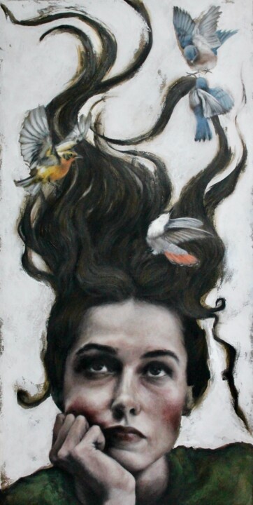 A thousand voices of ancient souls 绘画, 39.4x19.7 in