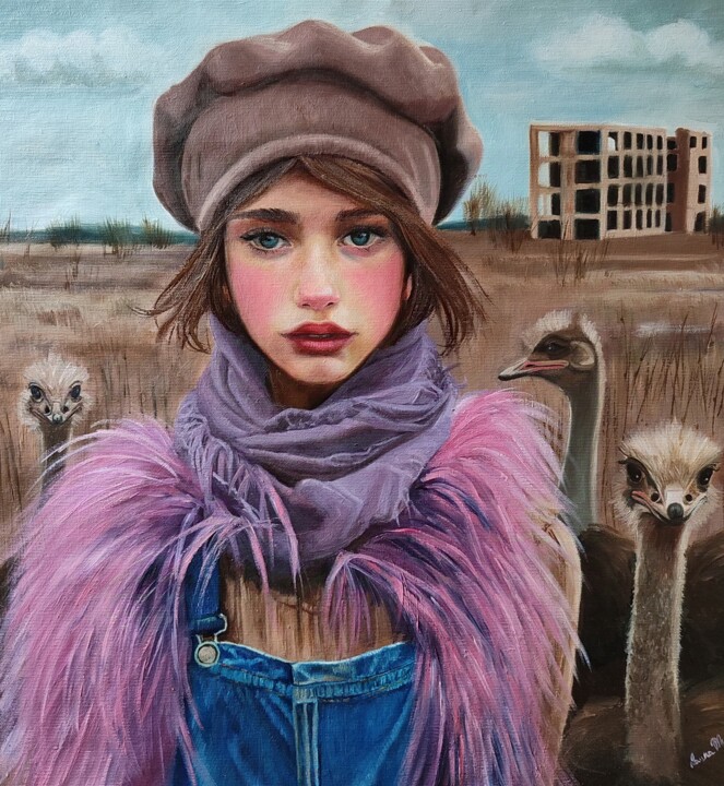 Come lo sguardo di Myriam 绘画, 19.7x19.7 in