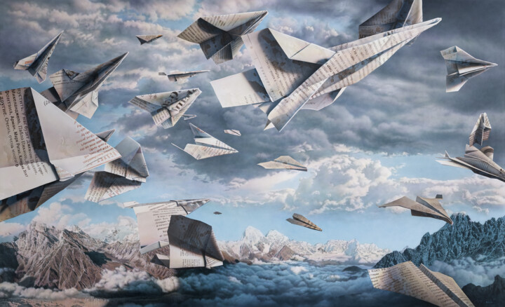Good news II 绘画, 55.1x90.6 in