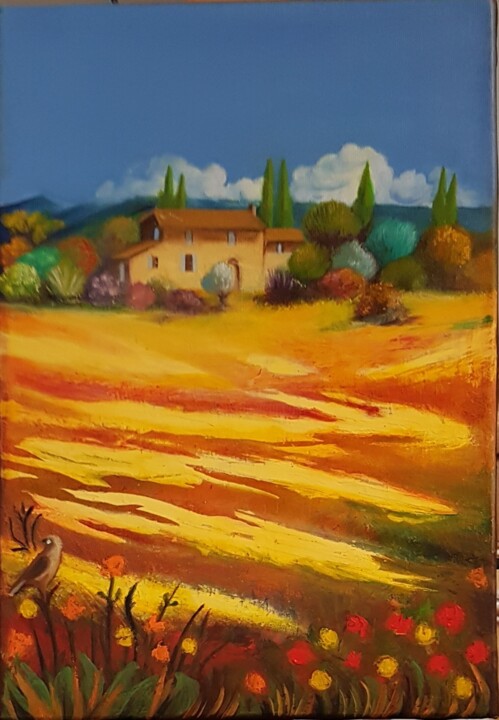 Ô Provence, Provence 绘画, 13.8x9.5 in