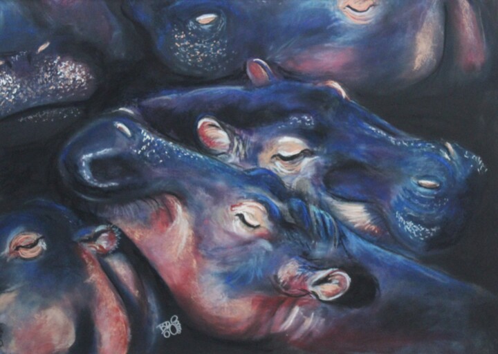 La foule II 绘画, 19.3x27.6 in