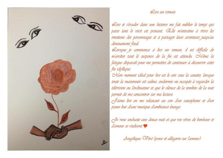 Lire un roman 图画, 11.7x16.5 in