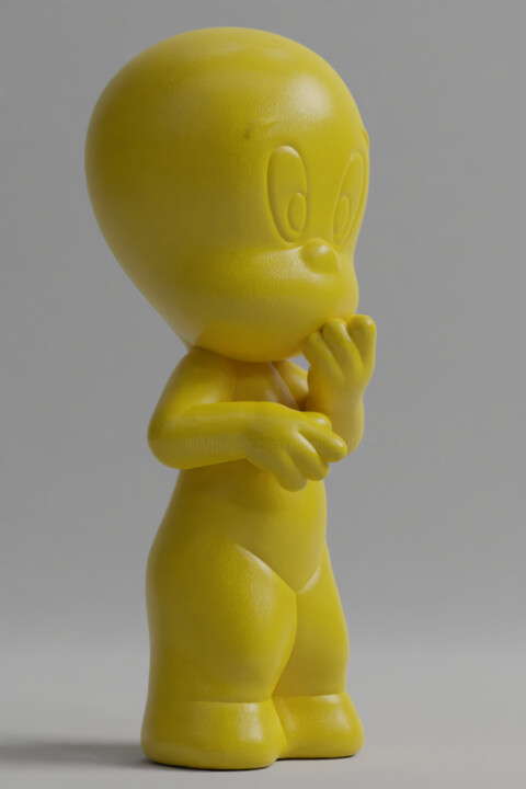 Casper : Pulcino 雕塑, 15x5.6 in