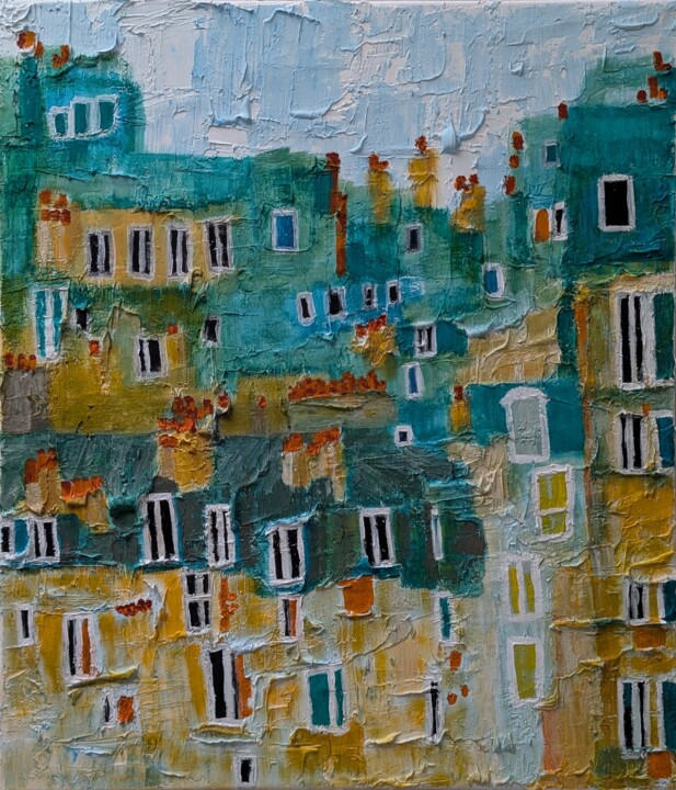 Settembre, nuvole a morsi 绘画, 27.6x23.6 in