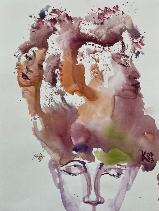 The awakening thoughts 绘画, 12x9 in