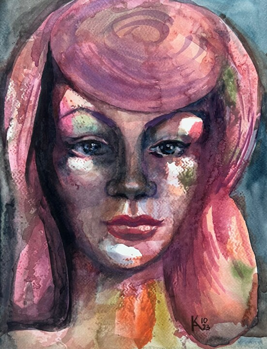 French stranger 绘画, 12x9 in