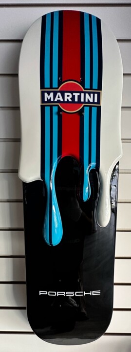 Porsche Martini Skate board 雕塑, 31x8 in