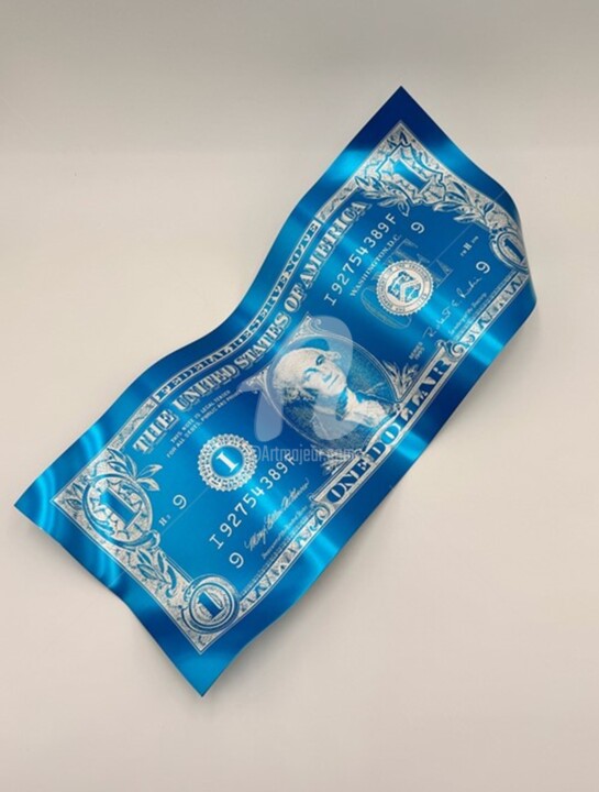 One Dollar Blue 雕塑, 7.5x18 in
