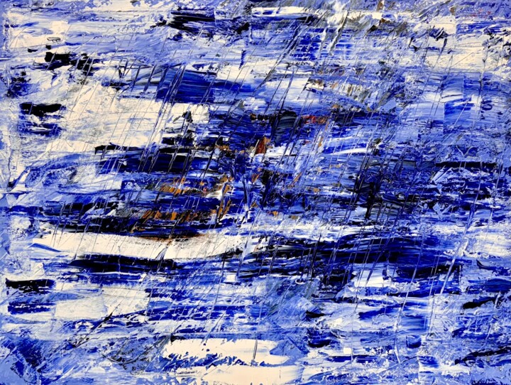 Pluie surla mère 绘画, 23.6x31.5 in