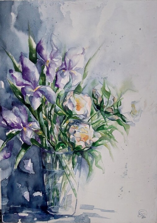 vaso di iris Tablo, 24,4x17,9 in