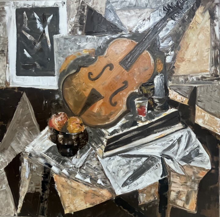 "Symphony of Warmth" 绘画, 35.4x35.4 in