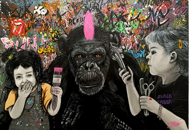 Peinture intitulée "Rock my World" par Kevin Bardin, Œuvre d'art originale, Acrylique Monté sur Châssis en bois