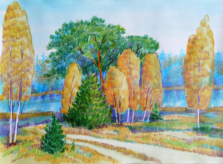 268 (Autumn Anticipation) Disegno, 11,8x15,8 in